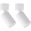 Klighten 2 Pcs Faretti a Soffitto Orientabili Bianco, Attacco GU10, Faretto da superficie in Alluminio Regolabile, Rotondo Plafoniera da Soffitto Moderna, 55 x 140 mm, Lampadina Non Inclusa