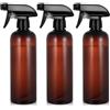 HAOCHEN 3 Pz 500ml Spruzzino Nebulizzatore Piante, Spruzzino per Piante Nebulizzatore Acqua, Bottiglie Flacone Spray Vuoto, Empty Spray Bottles Plastica Grilletto Spruzzatore per Pulizia Giardino(Marrone)