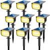 LOTMOS 9Pcs Faretti Solari da Esterno, 72 LED Lampade da Giardino 3 Modalità IP67 Impermeabile Luce per Cortile, Patio, Vialetto, Alberi