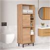 LBSIGN Colonna Da Bagno Multiuso Con Vani A Giorno Ed Ante 60x36x160 Ocean Legno
