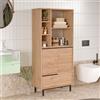 LBSIGN Mobile Multiuso Da Bagno Con Ante Frontali E Vani A Giorno 75x36x160 Legno Ocean