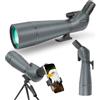 BOSSDUN Cannocchiale, cannocchiale da caccia per il tiro al bersaglio, telescopio impermeabile con treppiede con prisma BAK4, adattatore per telefono, borsa per il trasporto (2060)