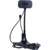 OUNONA Webcam per Computer con Microfono Integrato, Alta Precisione, Risoluzione 1600x1200, USB 2.0, per Videoconferenze e Chat Online in Plastica Nera