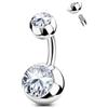 AceFun piercing ombelico 6mm argento 925 genuino corpo completo Gioielli S925 14G Piercing ombelico per donne corto Barra gioielli per corpo