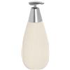 Feridras Dispenser dosasapone in ceramica bianco e acciaio satinato | Safari