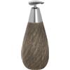 Feridras Dispenser dosasapone in ceramica marrone e acciaio satinato | Safari