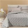Caleffi Copriletto Trapuntato In Raso Jacquard Collins Matrimoniale Dreaming Non Specificato Grigio Caleffi