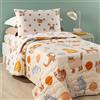 Caleffi Copriletto Trapuntato In Cotone Gattini Singolo Caleffi Kids Ragazza Naturale Caleffi