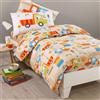 Caleffi Copripiumino Con Federe In Cotone City Car Piazza E Mezza Caleffi Kids Ragazzo Beige Caleffi