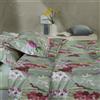 Caleffi Copripiumino Con Federe In Percalle Charming Flowers Matrimoniale - 255X255 + 2 Federe50X80 Emporium Floreale Verde Caleffi