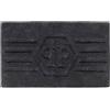 Caleffi Tappeto D'arredo In Cotone Hexagon 70X100 Premoli Di Bella Tinta Unita Black Caleffi