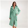 Caleffi Accappatoio Con Cappuccio In Cotone Gim M/L Spugnissima Tinta Unita Giada Caleffi