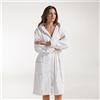 Caleffi Accappatoio Con Cappuccio In Cotone Gim XL/XXL Spugnissima Tinta Unita Bianco Caleffi