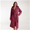 Caleffi Accappatoio Con Cappuccio In Cotone Gim M/L Spugnissima Tinta Unita Bordeaux Caleffi