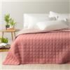 Caleffi Copriletto Trapuntato In Microfibra Modern Matrimoniale Modern Tinta Unita Rosa Caleffi
