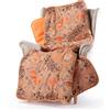Caleffi Plaid Scaldotto In Cotone Pantherè CM. 130X170 Caleffi Precious Arancio Caleffi