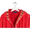 Caleffi Accappatoio Con Cappuccio In Cotone Yupi-junior 6-8 Anni Spugnissima Tinta Unita Rosso Caleffi