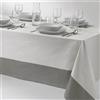 Caleffi Tovaglia Da Cucina In Saia Di Cotone Intrecci 150X250 Promotion Items Moderno Bianco Caleffi