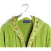 Caleffi Accappatoio Con Cappuccio In Cotone Yupi-junior 12-14 Anni Spugnissima Tinta Unita Verde Caleffi