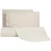Caleffi Lenzuolo Copriletto Con Federe In Misto Lino Violino 270X290 + 2 Federe Bellora Continuat. Tinta Unita Naturale Caleffi