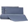 Caleffi Lenzuolo Copriletto Con Federe In Misto Lino Violino 270X290 + 2 Federe Bellora Continuat. Tinta Unita Blu Caleffi