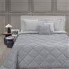 Caleffi Trapunta In Raso Jacquard Straw Matrimoniale - 270X260 Trussardi Geometrico Tortora Caleffi
