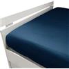Caleffi Lenzuolo Inferiore In Raso Di Cotone Precious Sateen 175X205+30 Mirabello Brera Tinta Unita Cielo Caleffi