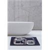 Caleffi Tappeto D'arredo In Cotone Asako 50x80 Carrara Moderno Blue Caleffi