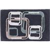 Caleffi Tappeto D'arredo In Cotone Asako 70x140 Carrara Moderno Blue Caleffi