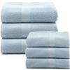 Caleffi Set Asciugamani In Spugna In Cotone Spugna Standard Spugnissima Tinta Unita Azzurro Caleffi