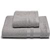 Caleffi Asciugamano Con Ospite In Cotone Soft Standard Spugnissima Tinta Unita Grigio Caleffi