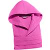 Caleffi Accappatoio Con Cappuccio In Cotone Polo S Spugnissima Tinta Unita Azalea Caleffi