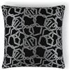 Caleffi Cuscino D'arredo In Raso Jacquard Chains 40x40 Premoli Di Bella Tinta Unita Silver Caleffi
