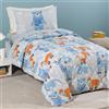 Caleffi Trapunta In Cotone Teddy Singolo Caleffi Kids Ragazzo Ghiaccio Caleffi