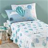 Caleffi Completo Lenzuola In Cotone Star Singolo Caleffi Kids Ragazza Cielo Caleffi