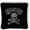 Caleffi Cuscino D'arredo In Velluto Crystal Skull 40x40 Premoli Di Bella Tinta Unita Black Caleffi