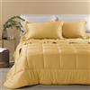 Caleffi Trapunta In Raso Di Cotone Raso Matrimoniale Dreaming Tinta Unita Gold Caleffi