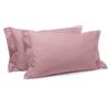 Caleffi Coppia Federe In Percalle Percalle Standard Dreaming Tinta Unita Rosa Caleffi