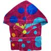 Caleffi Accappatoio Con Cappuccio In Acrilico Dralon Pois Tg. L Promotion Items Moderno Fuxia Caleffi