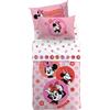 Caleffi Completo Lenzuola In Cotone Minnie Flowers Singolo Warner Bros Ragazza Caleffi
