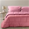 Caleffi Trapunta In Cotone Bicolor Singolo Caleffi Tinta Unita Rosa Caleffi