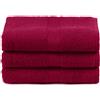 Caleffi Asciugamano In Cotone Minorca CM. 55X105 Spugnissima Tinta Unita Bordeaux Caleffi
