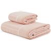 Caleffi Asciugamano Con Ospite In Acrilico Dralon Gessato 40X55+60X100 Carrara Moderno Salmone Caleffi