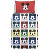Caleffi Copripiumino Con Federe In Cotone Mickey Colors Singolo Disney Ragazza Caleffi