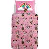 Caleffi Copripiumino Con Federe In Cotone Minnie Rainbow Singolo Disney Ragazza Caleffi