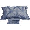 Caleffi Completo Lenzuola In Percalle Shibori Singolo - 160X290 90X205 + 1 Federa 50X80 Emporium Geometrico Bluette Caleffi