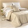 Caleffi Trapunta Leggerissima In Raso Jacquard Venere Matrimoniale Dreaming Tinta Unita Oro Caleffi
