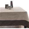 Caleffi Tovaglia Da Cucina In Saia Di Cotone Stripes 150X250 Promotion Items Moderno Grigio Caleffi