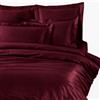 Caleffi Copripiumino Con Federe In Raso Di Cotone Precious Sateen Matrimoniale - 255X255 + 2 Federe50X80 Mirabello Brera Tinta Unita Bordeaux Caleffi