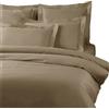 Caleffi Copripiumino Con Federe In Raso Di Cotone Precious Sateen Matrimoniale - 255X255 + 2 Federe50X80 Mirabello Brera Tinta Unita Cammello Caleffi